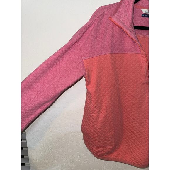 Vineyard Vines Shep Shirt Quarter Zip Pink Large EUC - Picture 9 of 11